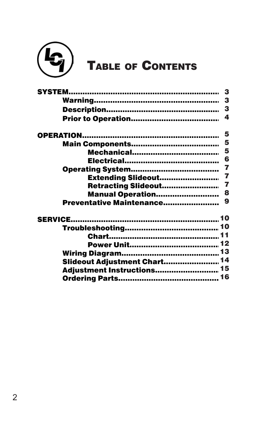 Lippert Components Embedded Rack Slideout System User Manual | Page 2 / 16