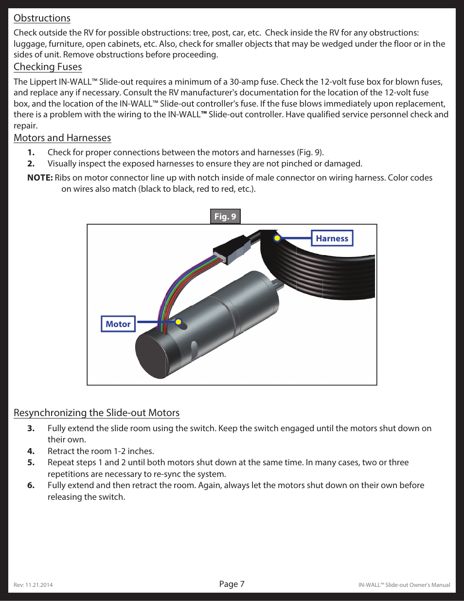 Lippert Components In Wall Slide-Out System User Manual | Page 7 / 15