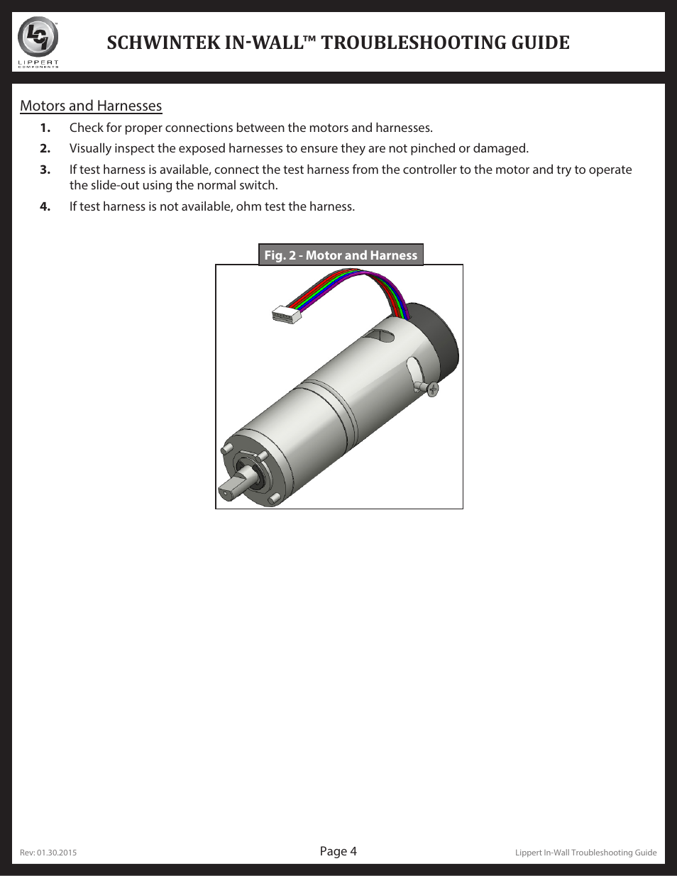 Schwintek in-wall™ troubleshooting guide | Lippert Components Schwintek In Wall Slide-Out System User Manual | Page 4 / 11