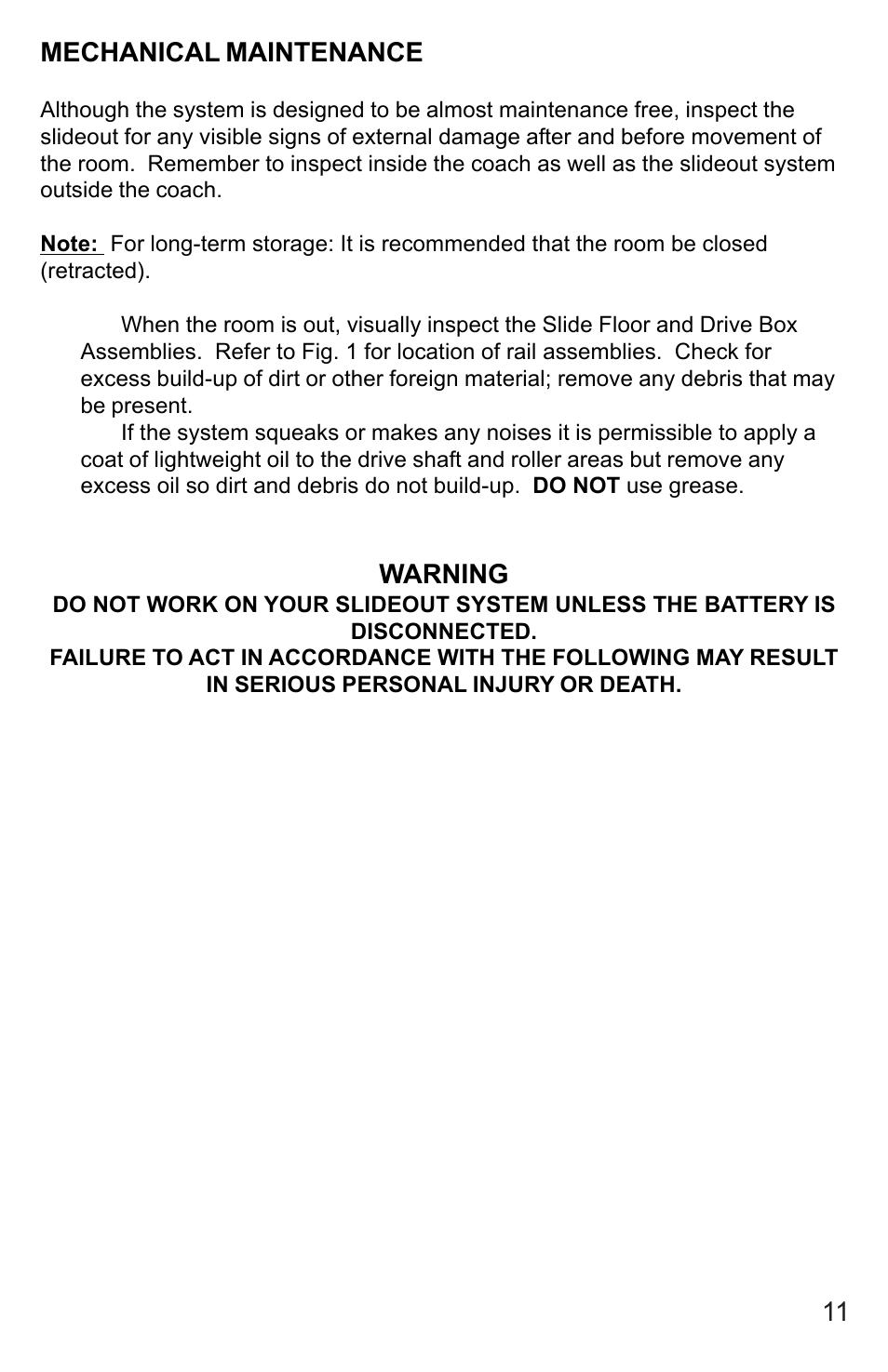 Lippert Components Sofa Slideout System User Manual | Page 11 / 16