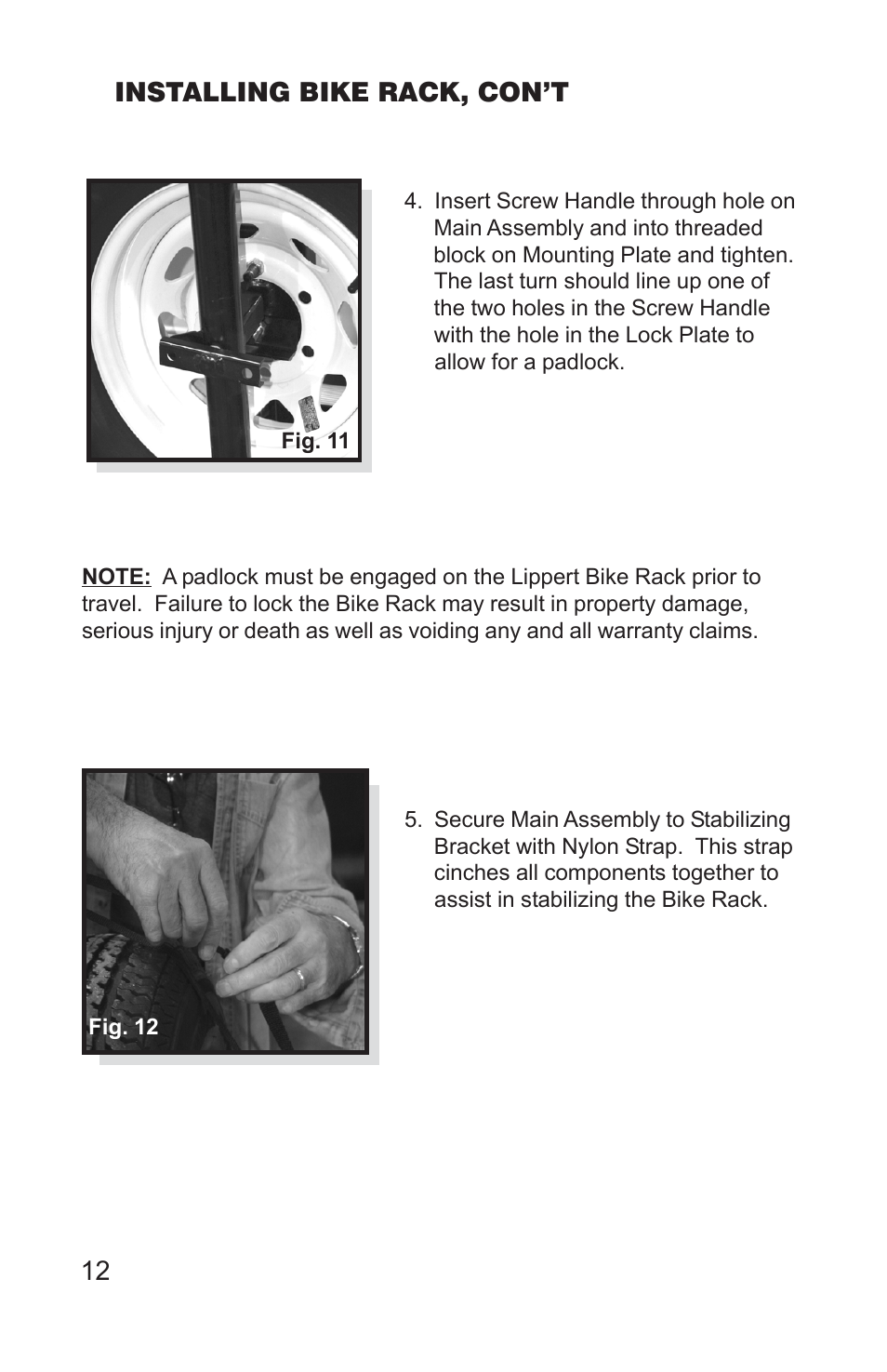 Lippert Components Bike Rack & Tire Carrier User Manual | Page 11 / 11