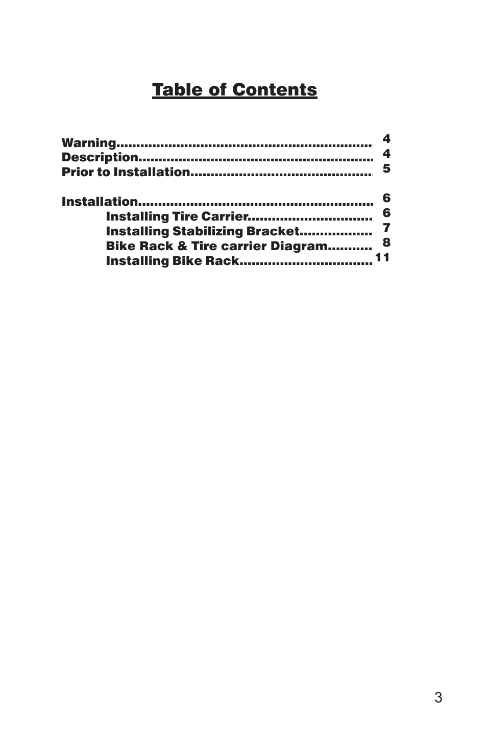 Lippert Components Bike Rack & Tire Carrier User Manual | Page 2 / 11