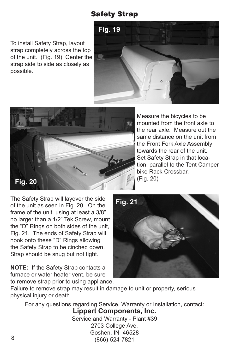 Lippert Components Tent Camper Bike Rack User Manual | Page 8 / 8
