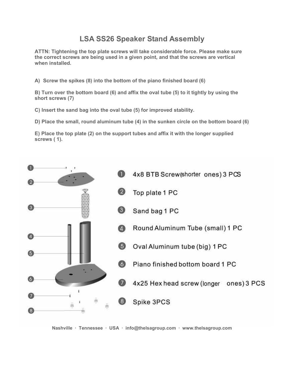 Living Sounds Audio SS26 User Manual | 1 page