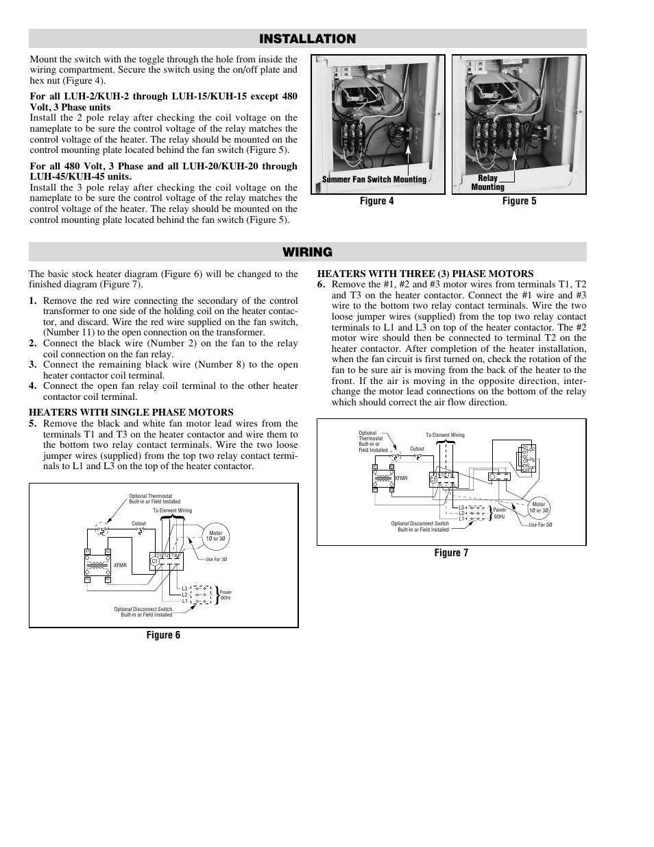 Installation, Wiring, Figure 4 | Figure 7 figure 5, Figure 6 | Chromalox ESFS-40 User Manual | Page 2 / 4