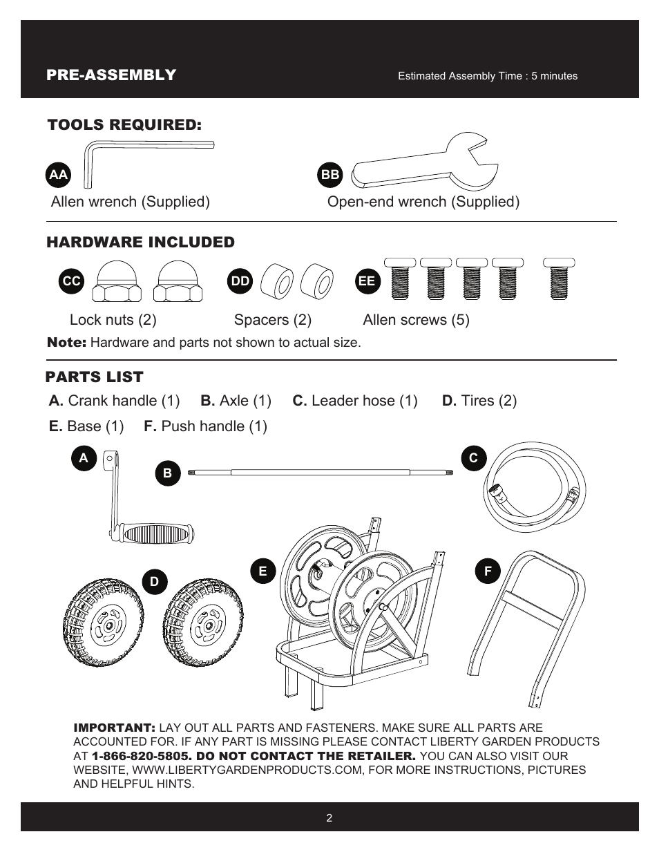 Liberty Garden 1200 User Manual | Page 2 / 6