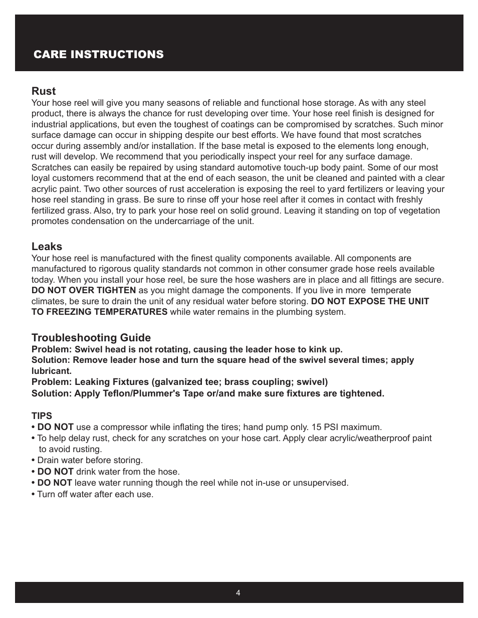 Liberty Garden 1200 User Manual | Page 4 / 6