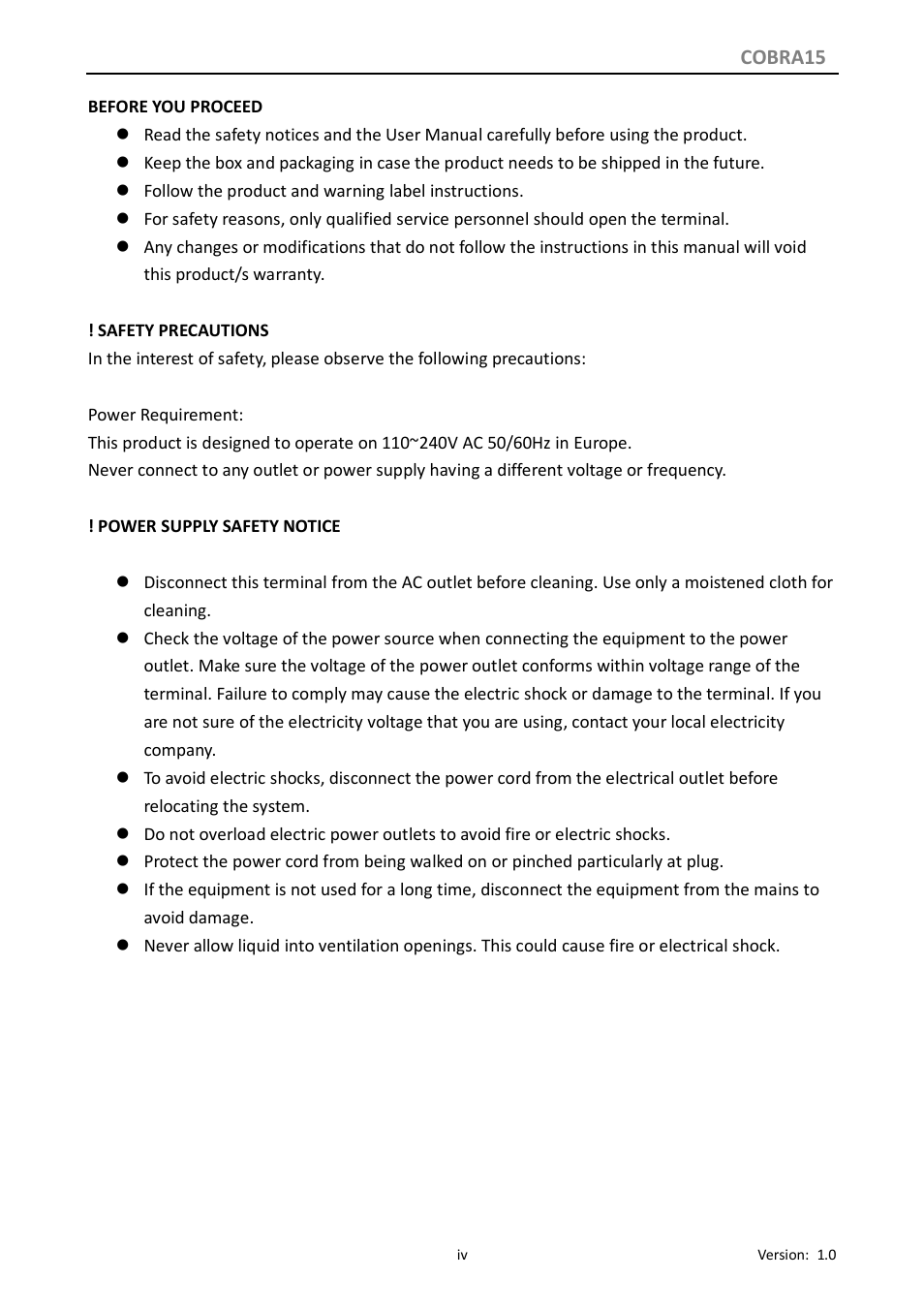 Longshine COBRA15 User Manual | Page 4 / 76