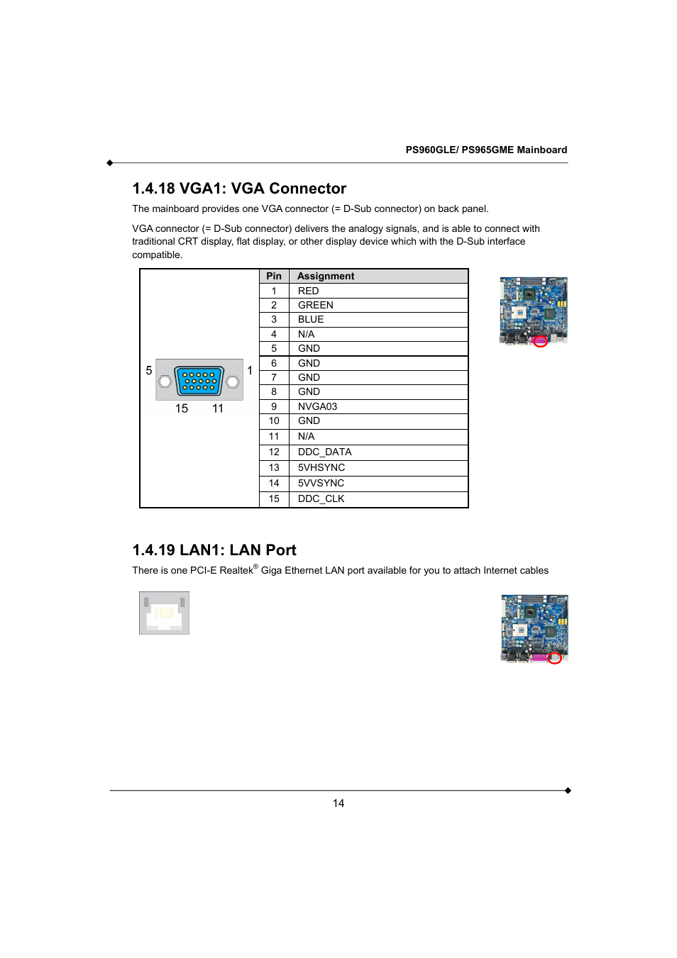18 vga1: vga connector, 19 lan1: lan port | Longshine GFT150 Ver.1.0 User Manual | Page 18 / 55