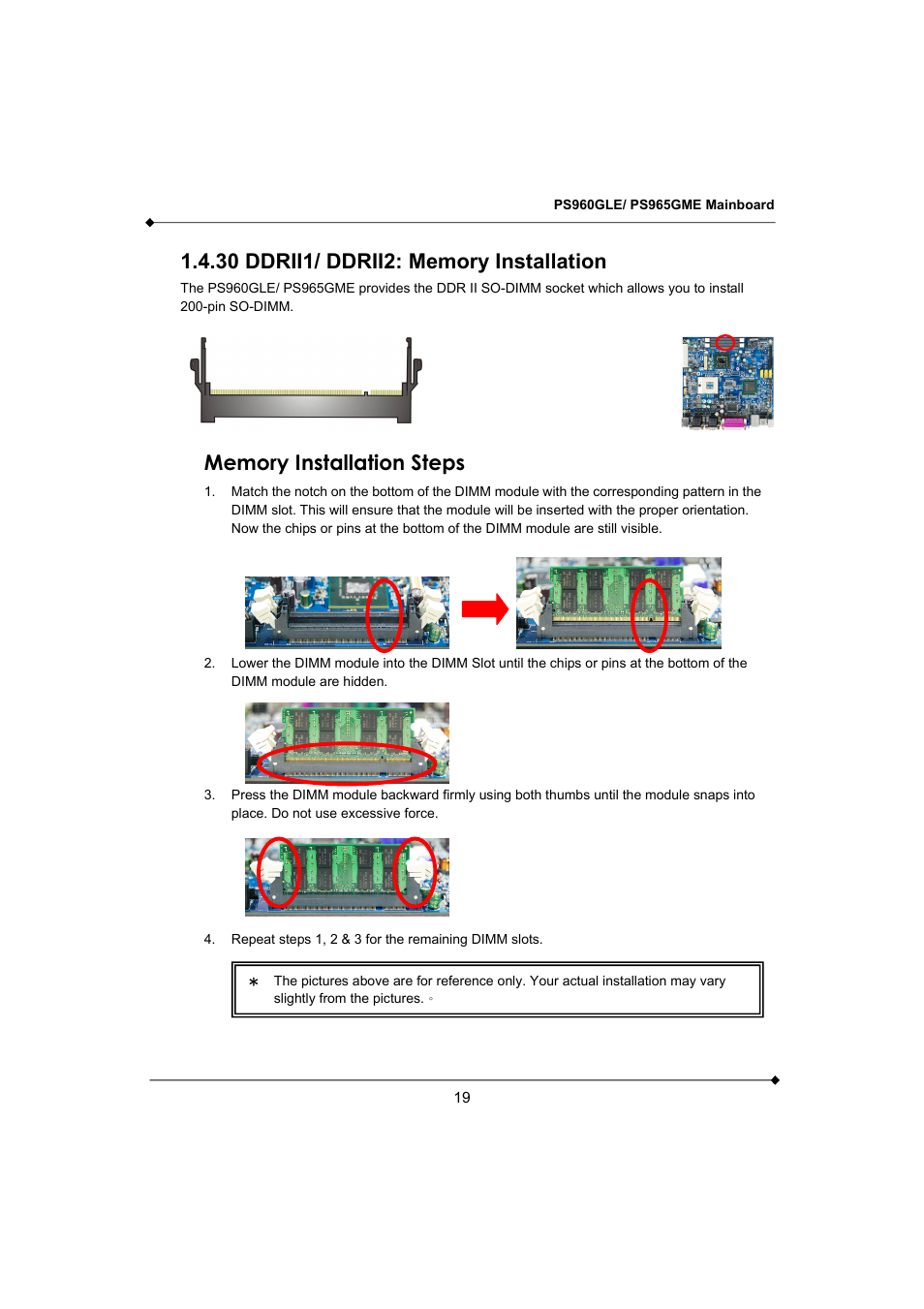 Repeat steps 1, 2 & 3 for the remaining dimm slots | Longshine GFT150 Ver.1.0 User Manual | Page 23 / 55