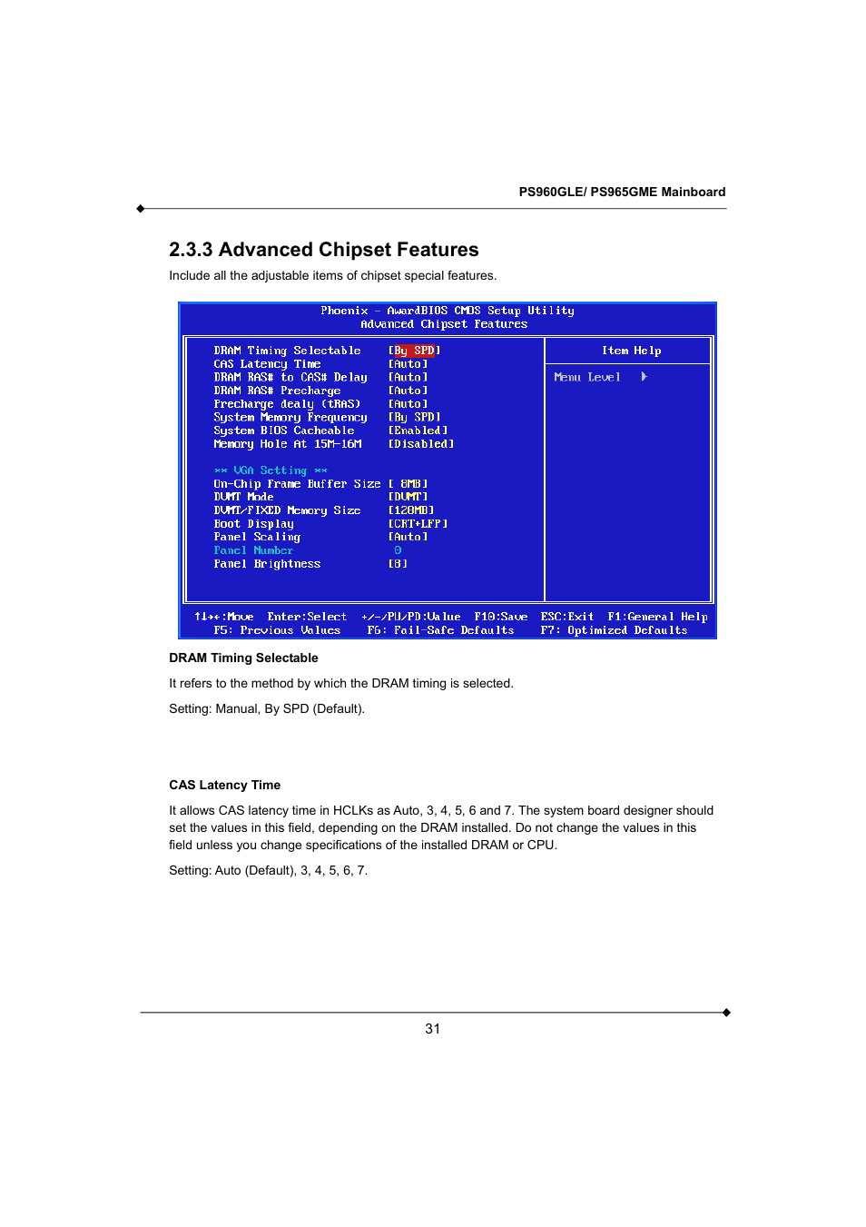 3 advanced chipset features | Longshine GFT150 Ver.1.0 User Manual | Page 35 / 55