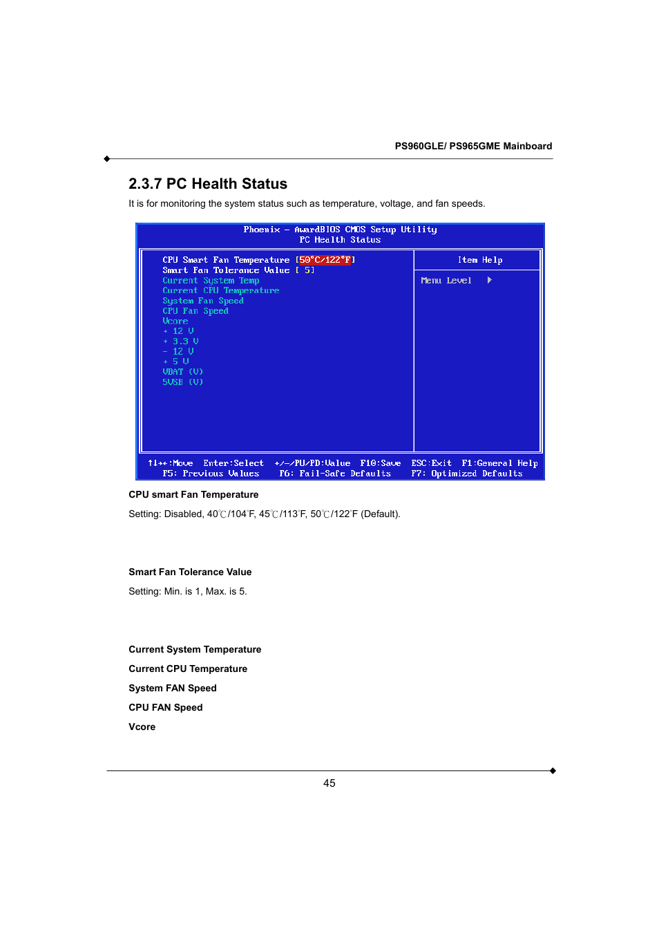 7 pc health status | Longshine GFT150 Ver.1.0 User Manual | Page 49 / 55