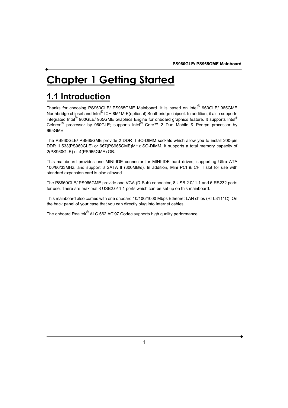 Chapter 1 getting started, 1 introduction | Longshine GFT150 Ver.1.0 User Manual | Page 5 / 55