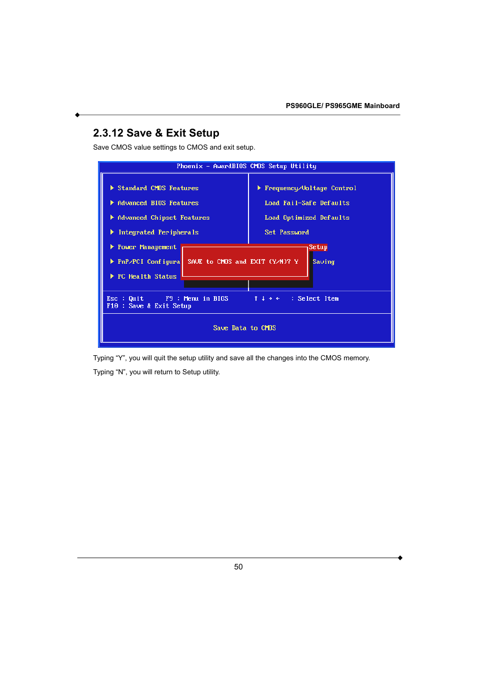 12 save & exit setup | Longshine GFT150 Ver.1.0 User Manual | Page 54 / 55