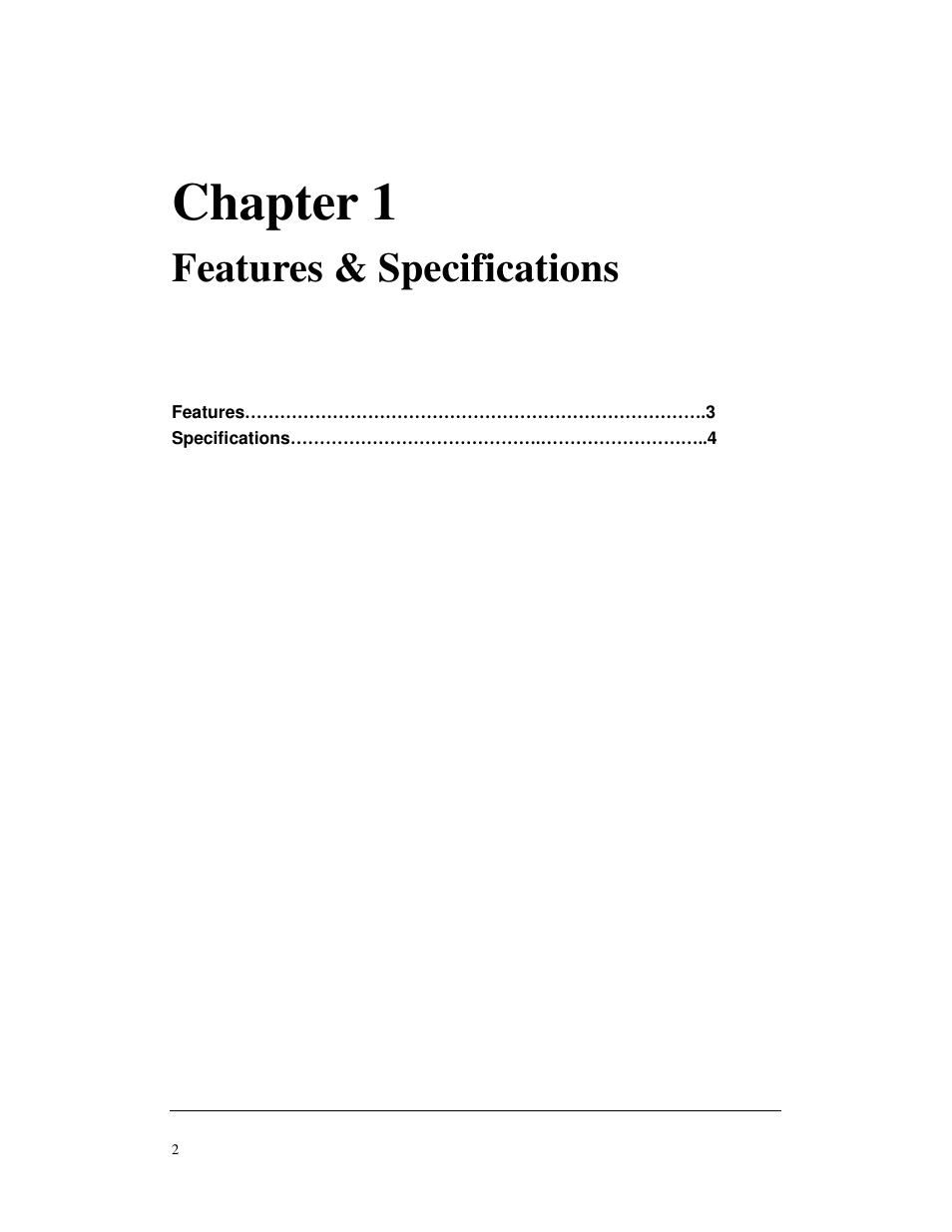 Chapter 1, Features & specifications | Longshine GFT150 Ver.2.0 User Manual | Page 2 / 66