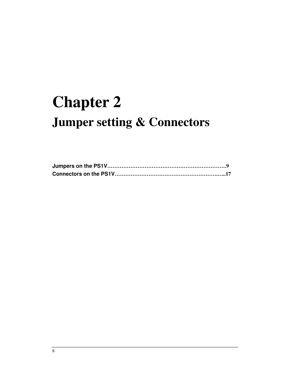 Chapter 2, Jumper setting & connectors | Longshine GFT150 Ver.2.0 User Manual | Page 8 / 66