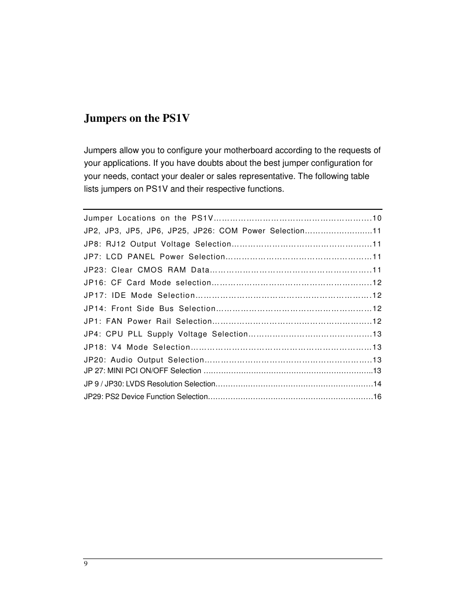 Jumpers on the ps1v | Longshine GFT150 Ver.2.0 User Manual | Page 9 / 66