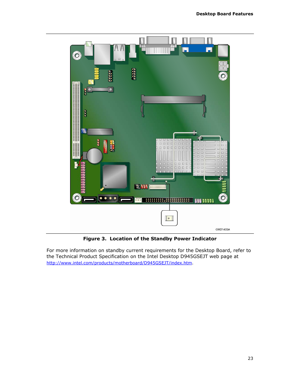 Location of the standby power indicator | Longshine D945GSEJT User Manual | Page 23 / 72