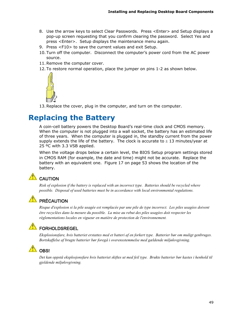 Replacing the battery | Longshine D945GSEJT User Manual | Page 49 / 72