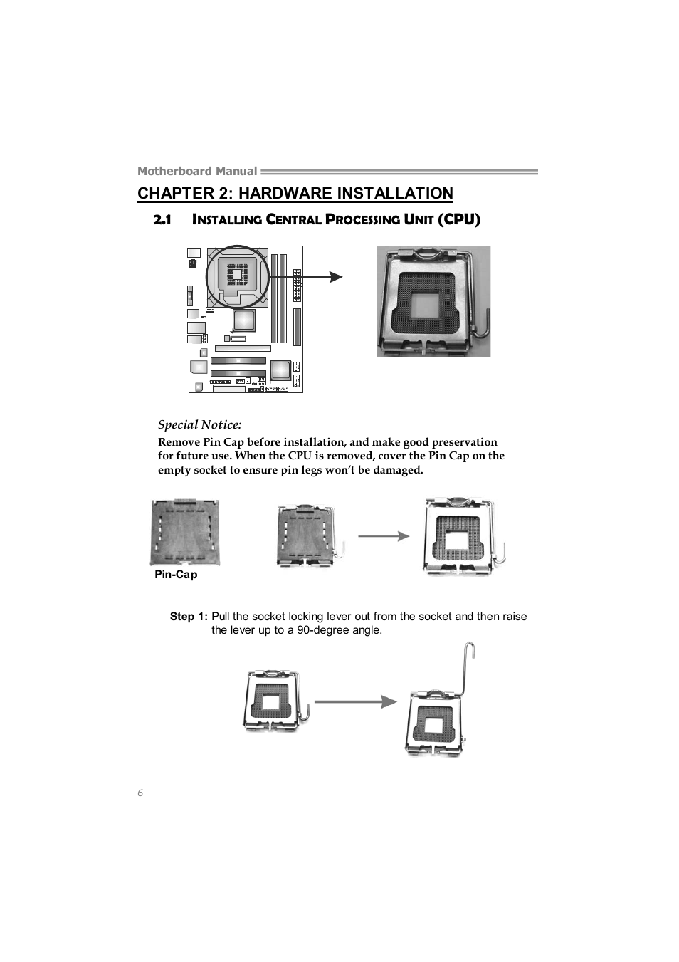 Chapter 2: hardware installation 2.1 i, Cpu) | Longshine G41D3G+ User Manual | Page 8 / 47