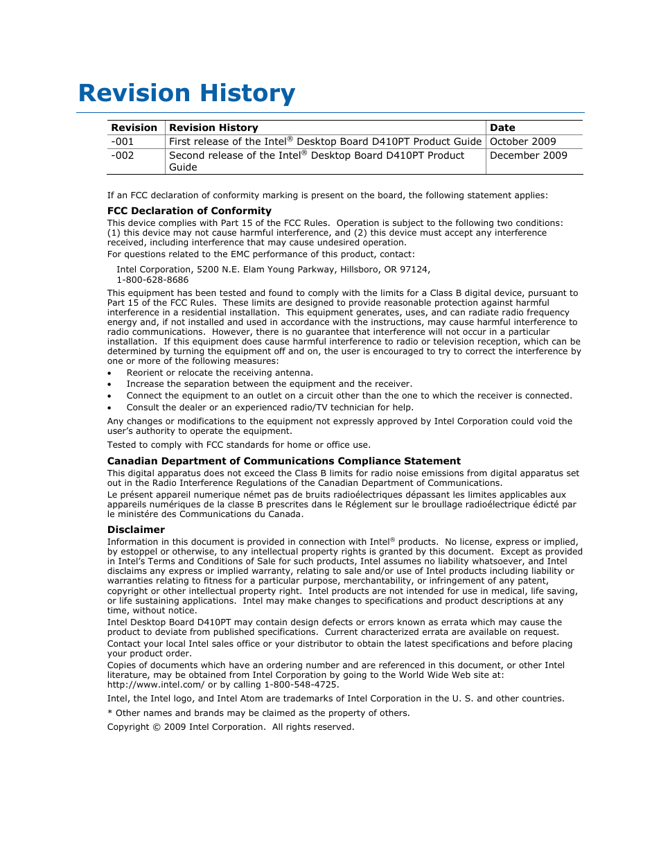 Revision history | Longshine D410PT User Manual | Page 2 / 62