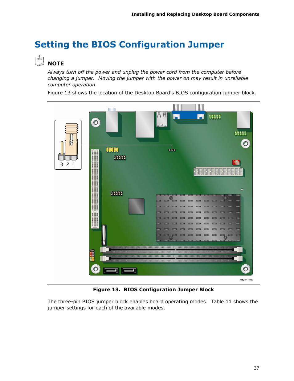 Connecting the power supply cable, Connecting a power supply cable, Setting the bios configuration jumper | Longshine D410PT User Manual | Page 37 / 62