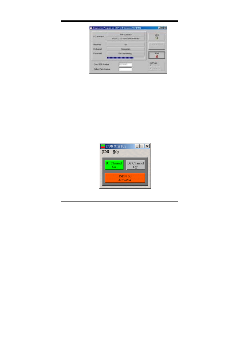 2 the isdn status program | Longshine LCS-8051A User Manual | Page 27 / 33