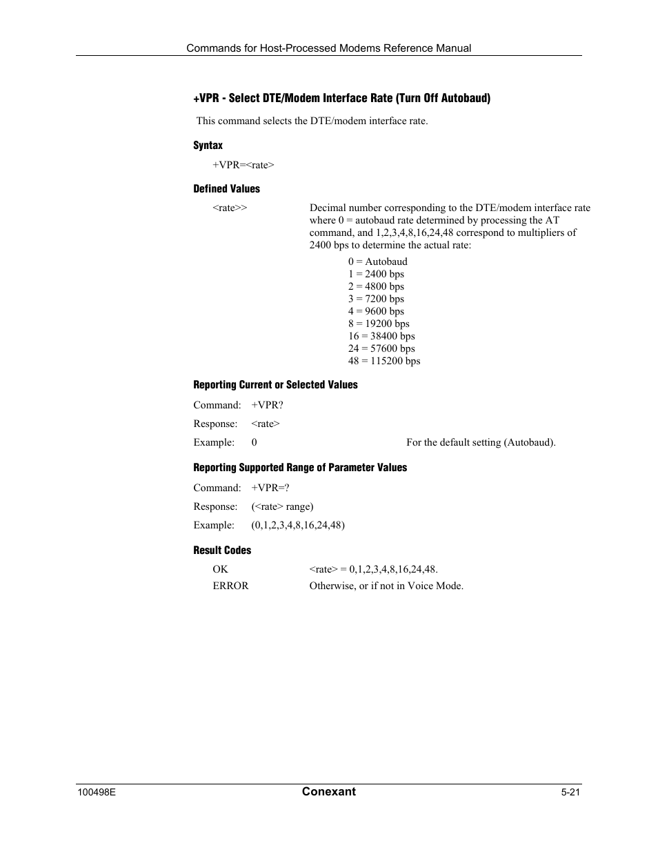 Syntax, Defined values, Reporting current or selected values | Reporting supported range of parameter values, Result codes | Longshine LCS-8056C2 User Manual | Page 153 / 162