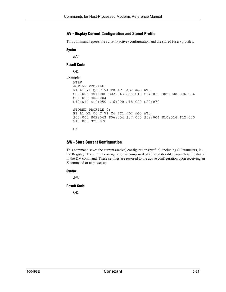 Syntax, Result code, W - store current configuration | Longshine LCS-8056C2 User Manual | Page 53 / 162