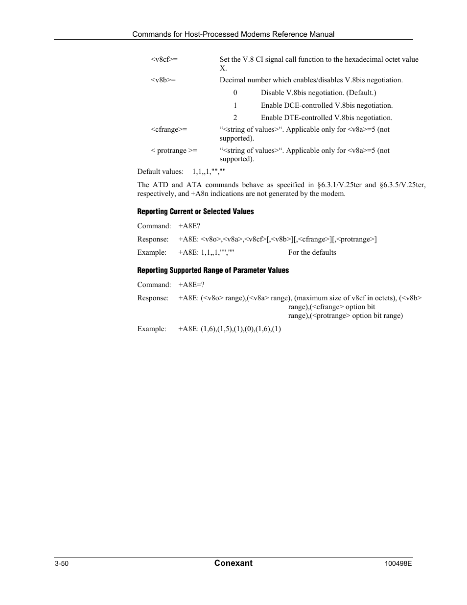 Reporting current or selected values, Reporting supported range of parameter values | Longshine LCS-8056C2 User Manual | Page 72 / 162