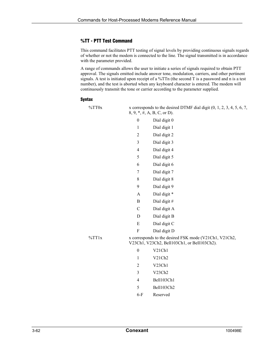 Tt - ptt test command, Syntax | Longshine LCS-8056C2 User Manual | Page 84 / 162