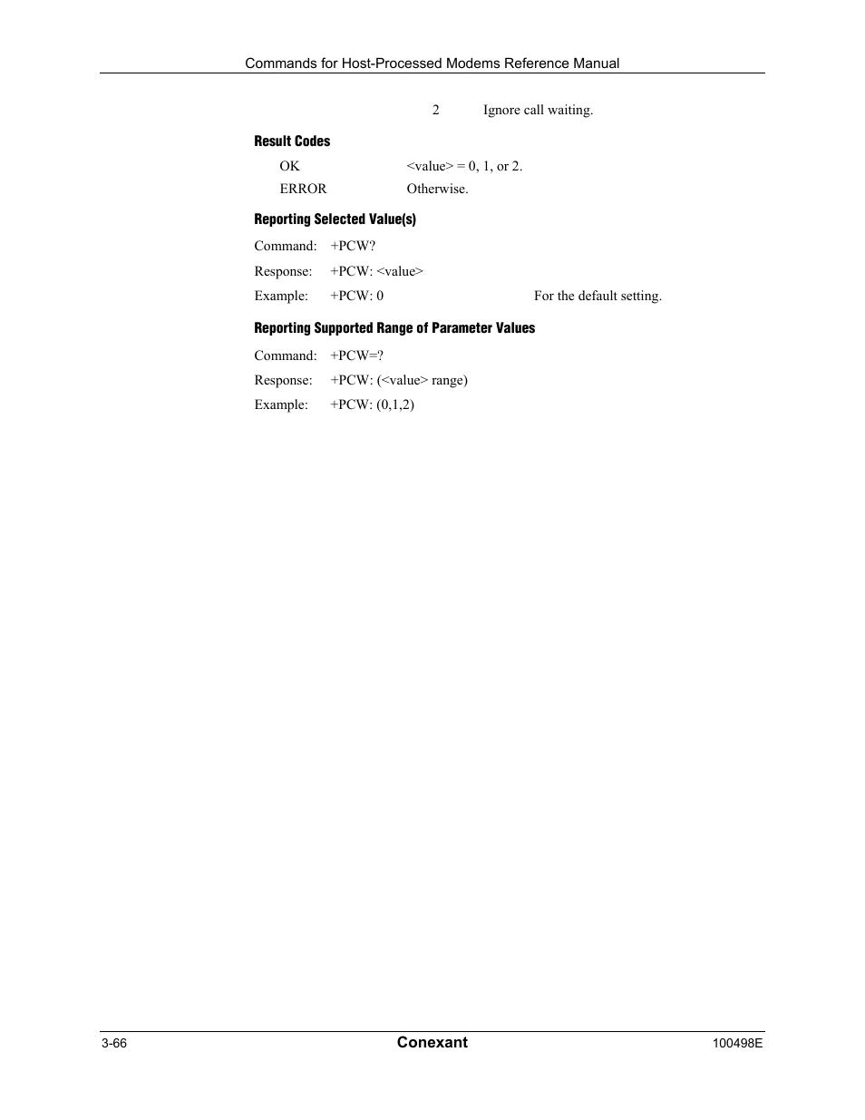 Result codes, Reporting selected value(s), Reporting supported range of parameter values | Longshine LCS-8056C2 User Manual | Page 88 / 162