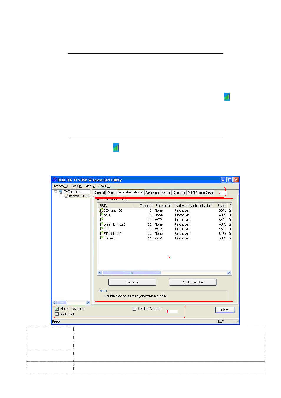 Conectando con la utilidad 802.11n wireless lan, Puesta en marcha de la utilidad lan inalámbrica | Longshine LCS-8131N2 User Manual | Page 106 / 127