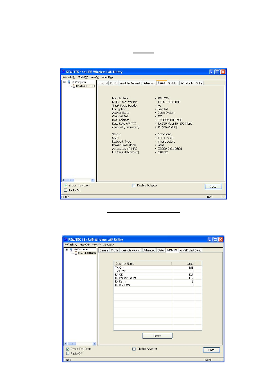 Estado, Statistics (estadísticas) | Longshine LCS-8131N2 User Manual | Page 113 / 127