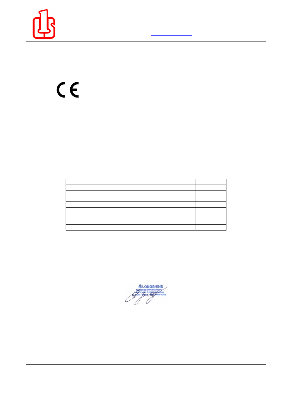 European community conformity mark, We, manufacturer/importer, Declare that the product | Standards, Results, Longshine technologie (europe) gmbh | Longshine LCS-8131N2 User Manual | Page 127 / 127