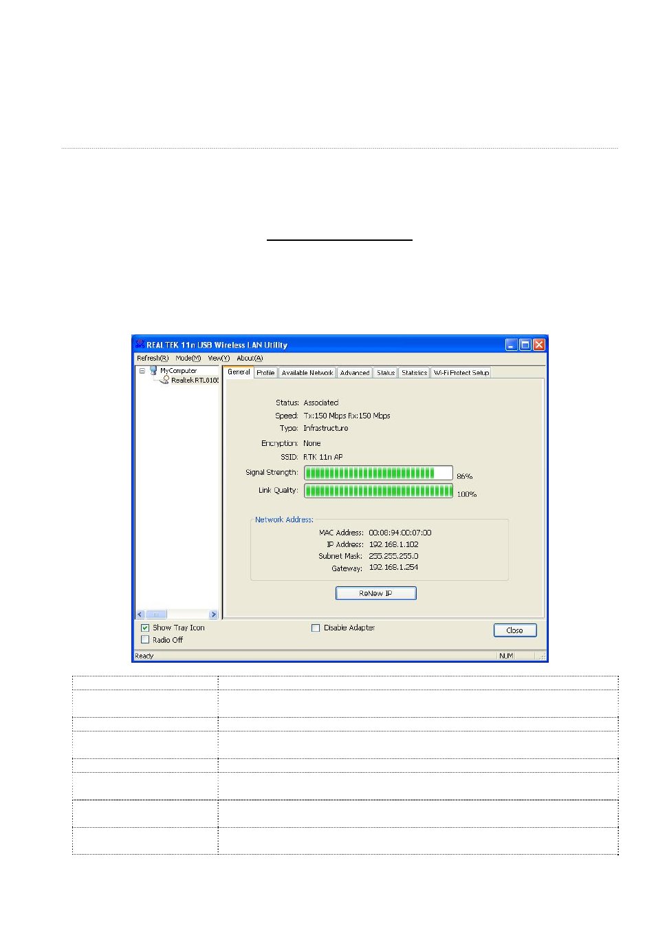 Einführung in das wireless lan-dienstprogramm, Allgemein (general) | Longshine LCS-8131N2 User Manual | Page 47 / 127