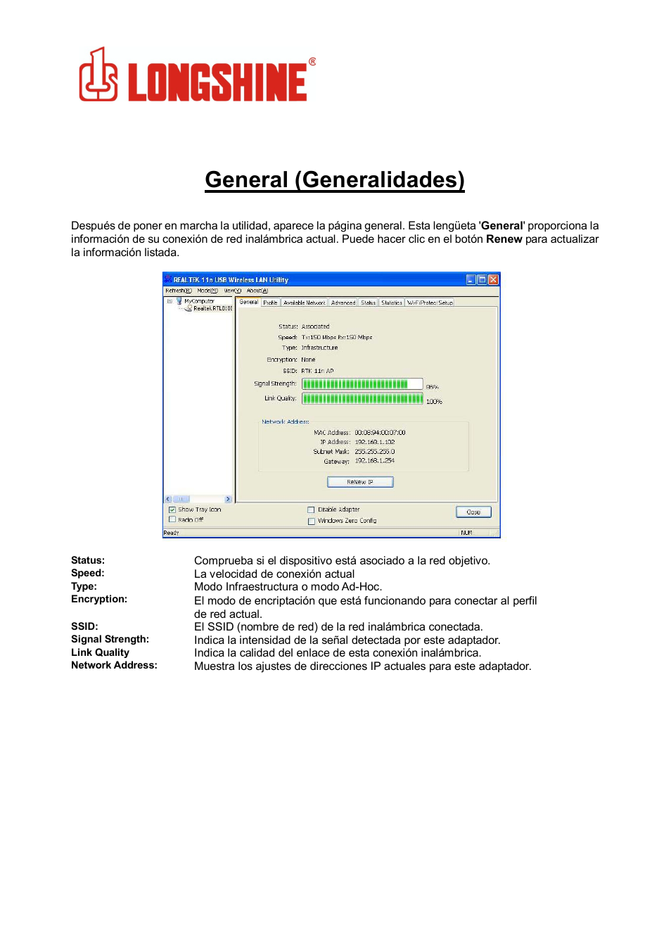 General (generalidades), Wlan general | Longshine LCS-8131N3 User Manual | Page 122 / 347