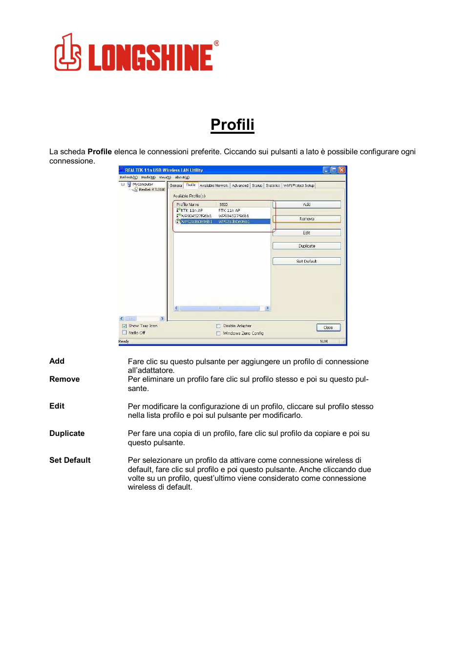 Profili, Wlan general | Longshine LCS-8131N3 User Manual | Page 158 / 347