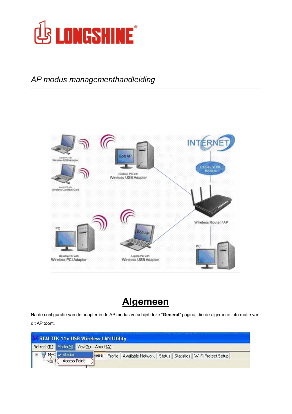 Algemeen, Wlan general | Longshine LCS-8131N3 User Manual | Page 204 / 347