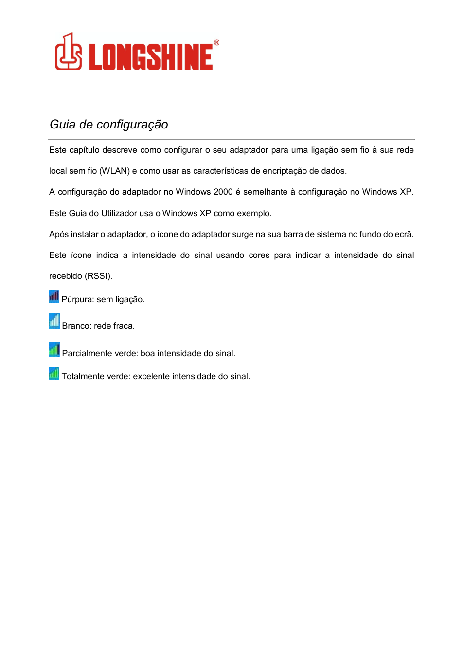 Wlan general, Guia de configuração | Longshine LCS-8131N3 User Manual | Page 225 / 347