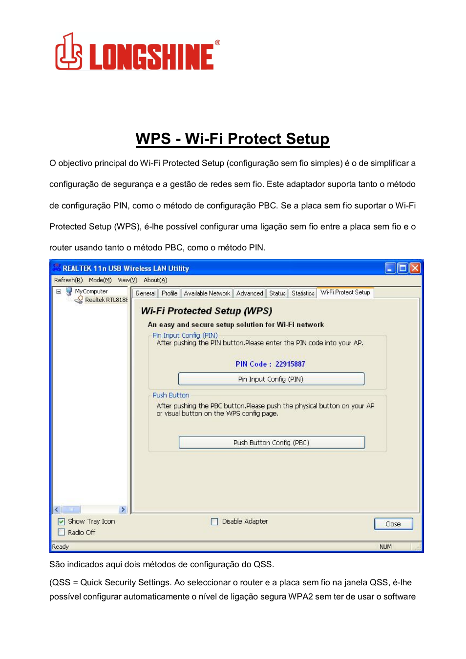 Wps - wi-fi protect setup, Wlan general | Longshine LCS-8131N3 User Manual | Page 232 / 347