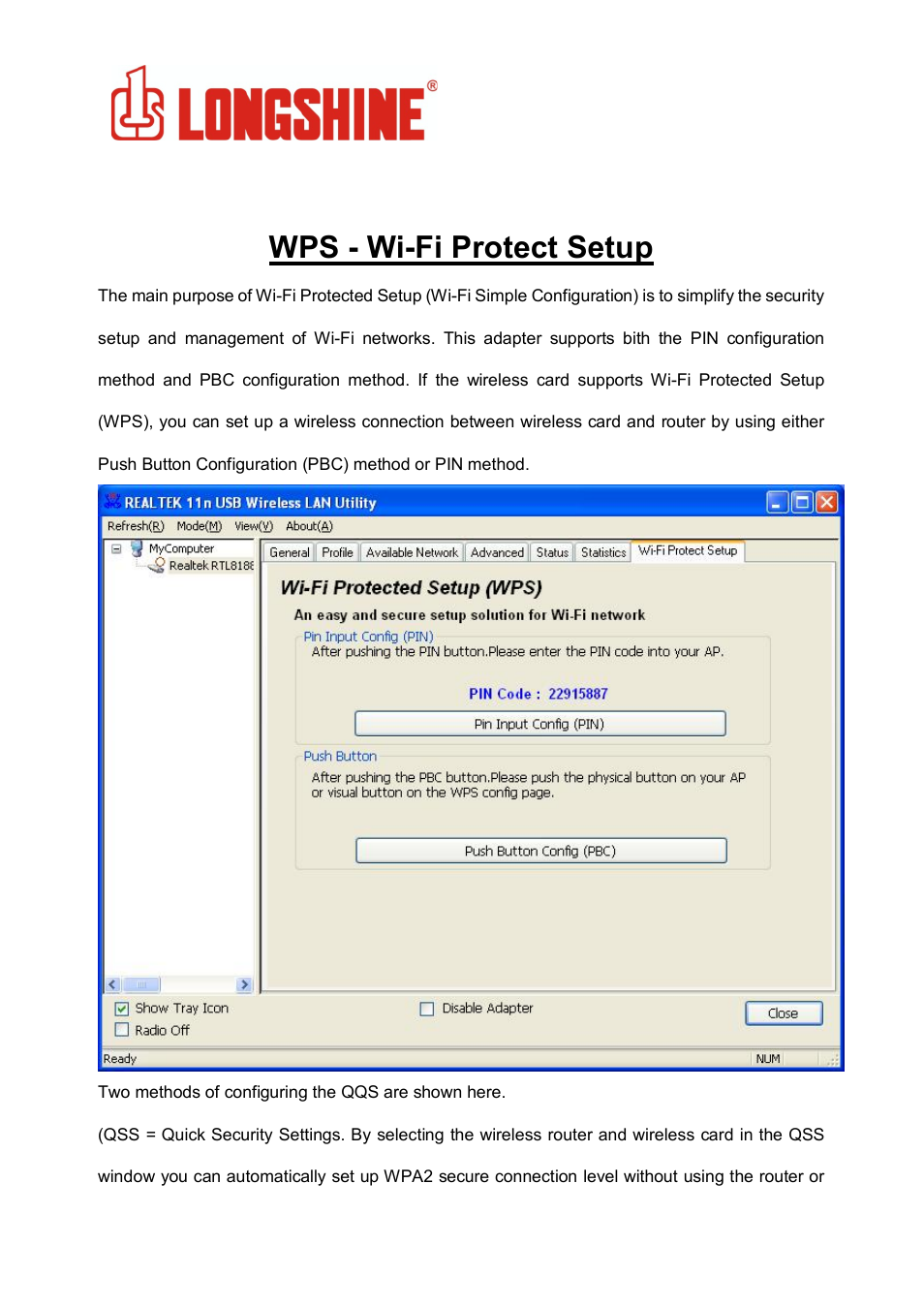 Wps - wi-fi protect setup, Wlan general | Longshine LCS-8131N3 User Manual | Page 24 / 347