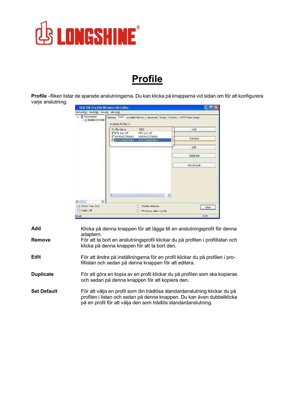 Profile, Wlan general | Longshine LCS-8131N3 User Manual | Page 295 / 347