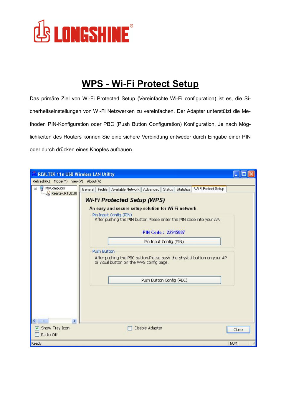 Wps - wi-fi protect setup, Wlan general | Longshine LCS-8131N3 User Manual | Page 59 / 347