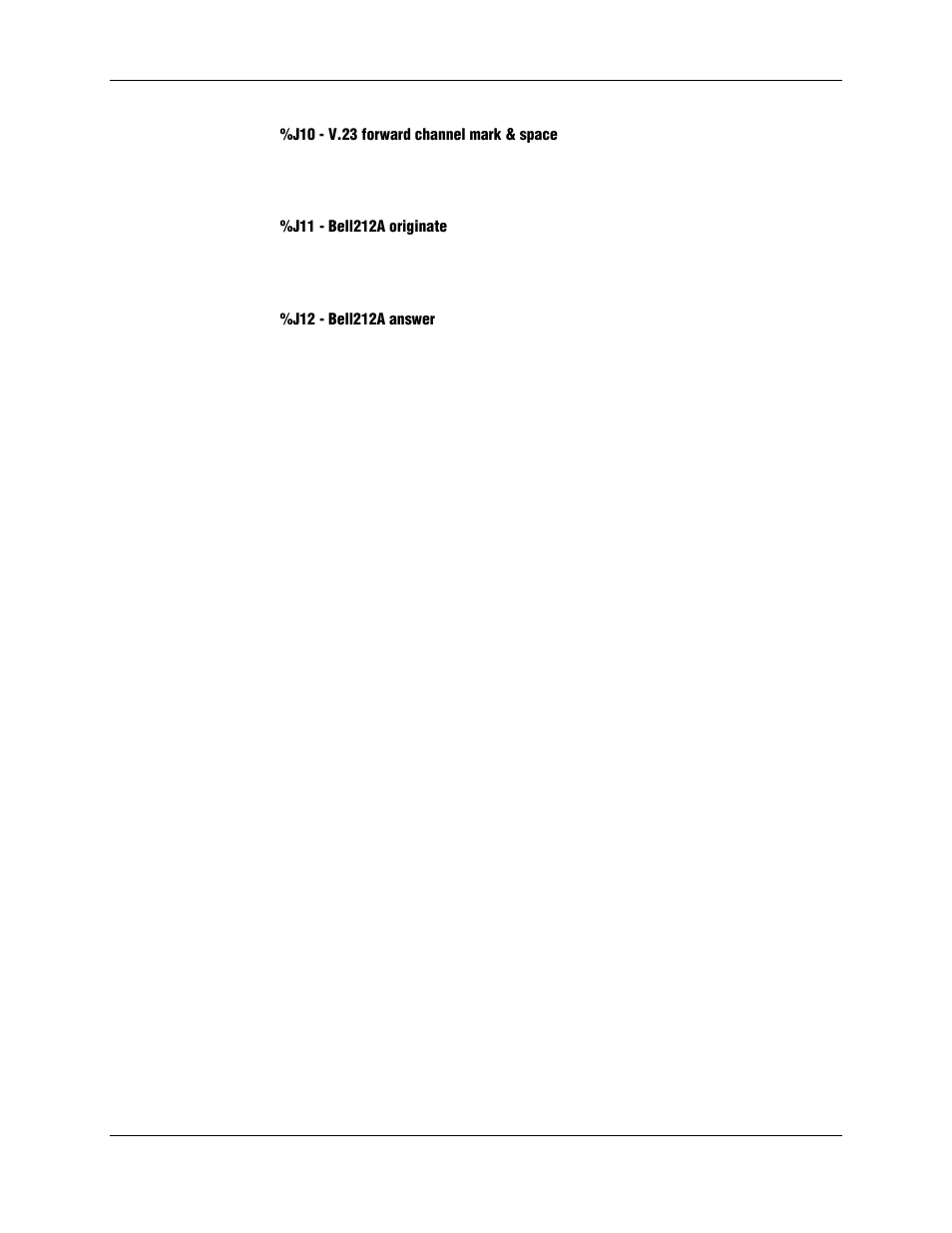 J10 - v.23 forward channel mark & space, J11 - bell212a originate, J12 - bell212a answer | Longshine LCS-8156C1 User Manual | Page 108 / 194