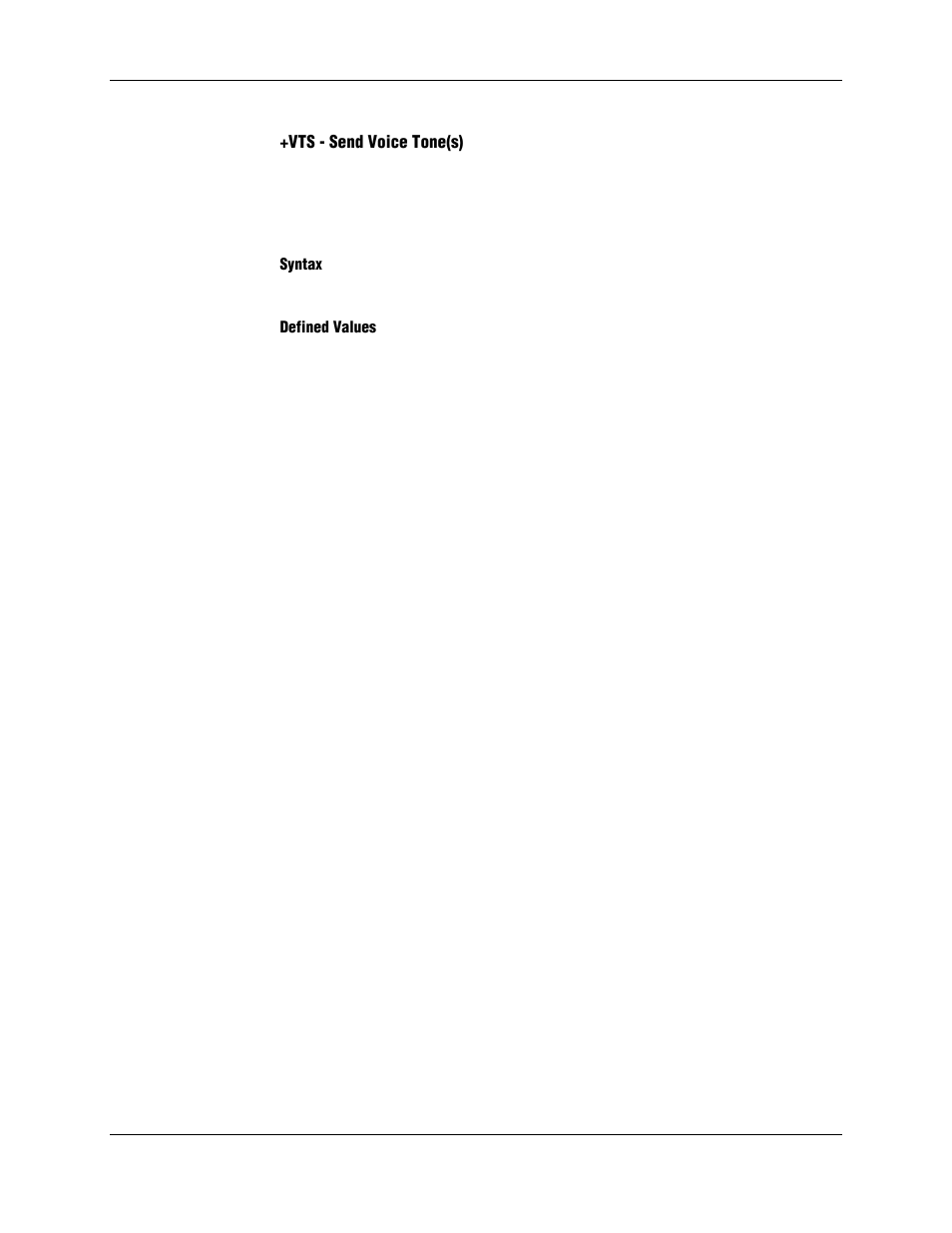 Vts - send voice tone(s), Syntax, Defined values | Longshine LCS-8156C1 User Manual | Page 171 / 194