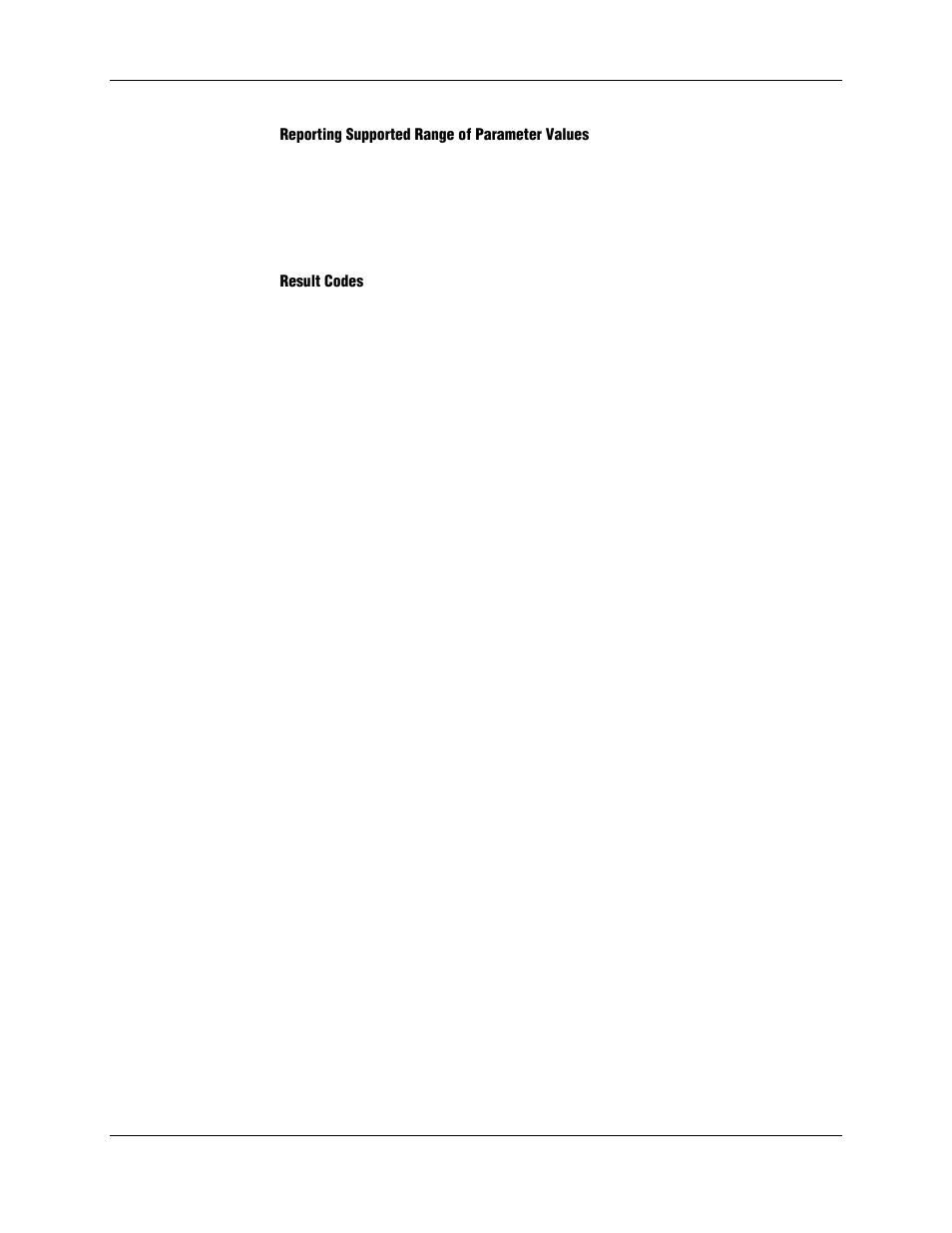 Reporting supported range of parameter values, Result codes | Longshine LCS-8156C1 User Manual | Page 172 / 194