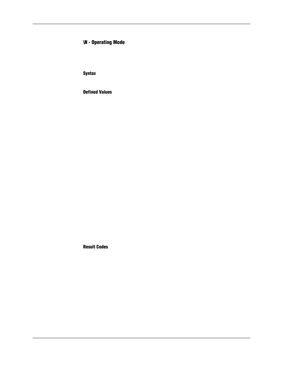 N - operating mode, Syntax, Defined values | Result codes | Longshine LCS-8156C1 User Manual | Page 30 / 194