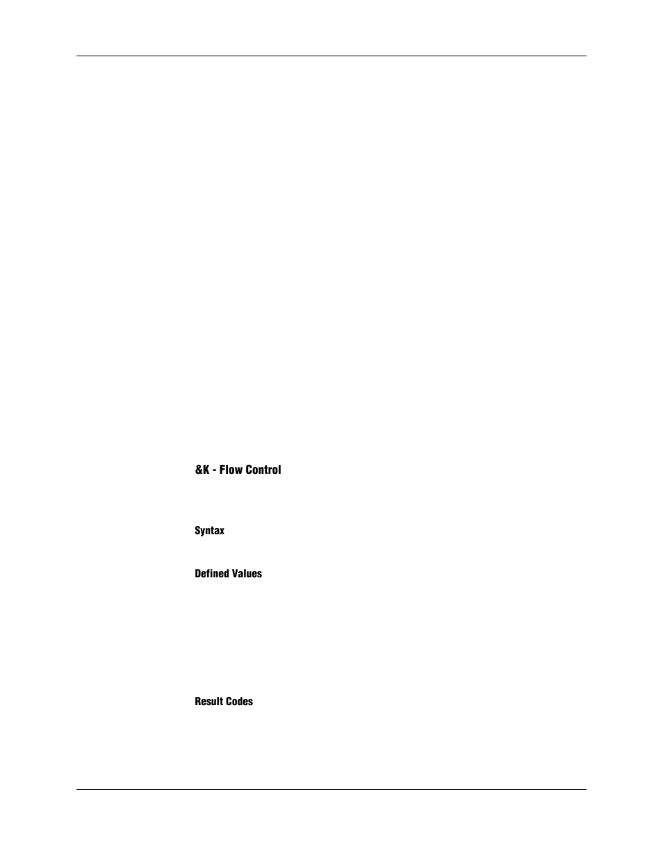 K - flow control, Syntax, Defined values | Result codes | Longshine LCS-8156C1 User Manual | Page 47 / 194