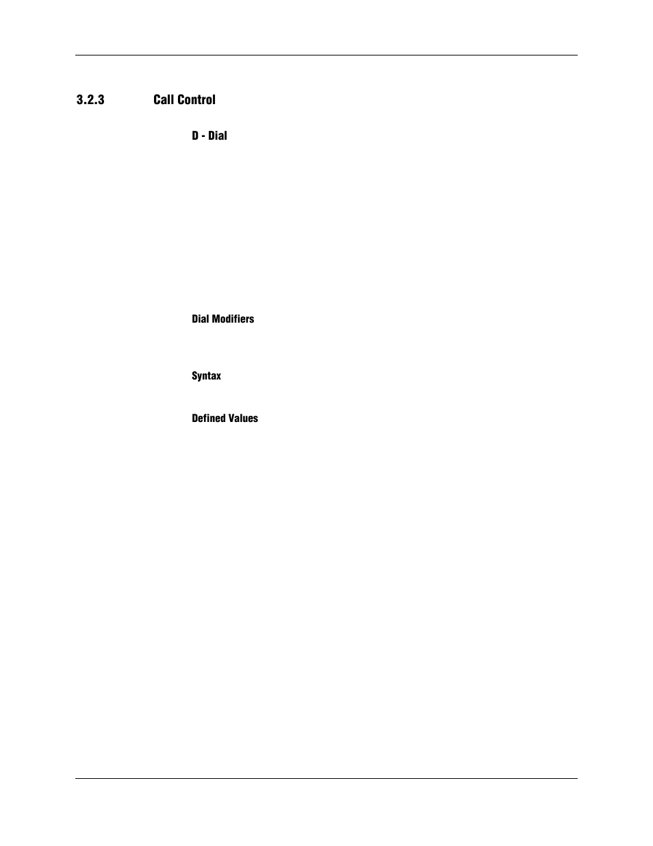 3 call control, D - dial, Dial modifiers | Syntax, Defined values | Longshine LCS-8156C1 User Manual | Page 57 / 194